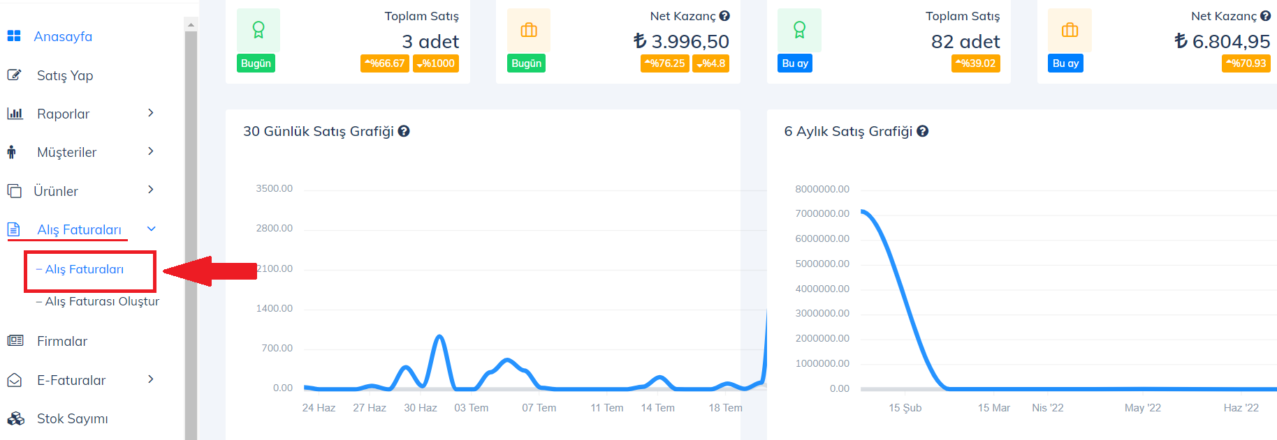 Web - Firma Seçimi Yaparak Alış Faturaları Nasıl Görüntülenir?